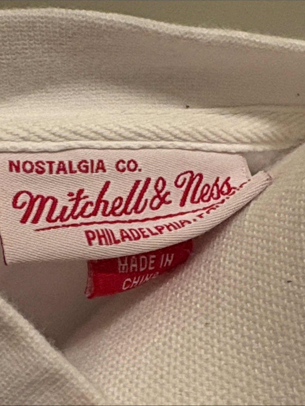 Mitchell & Ness White Throwbacks NFL Patch Sweatshirt - Picture 5 of 5